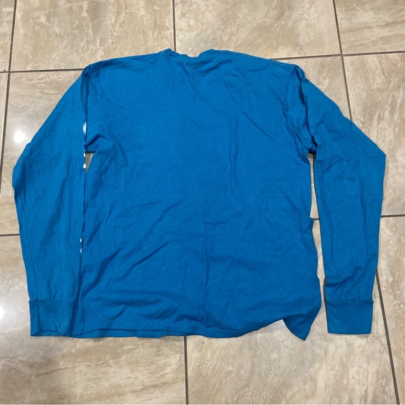 Stussy Power is Freedom Long Sleeve Cyan Blue T Shirt Men’s size XL - Picture 5 of 5